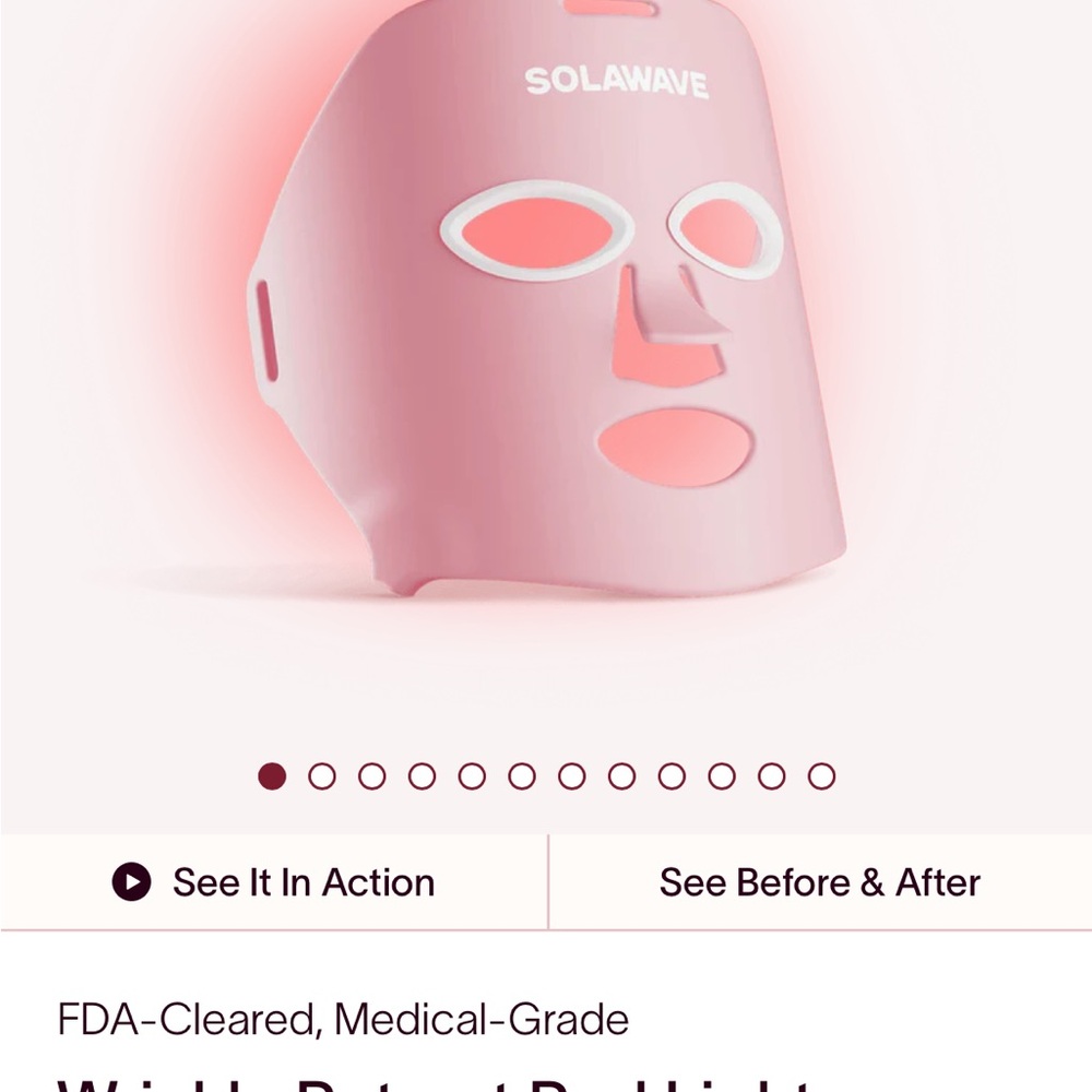 Pink LED Face Mask
